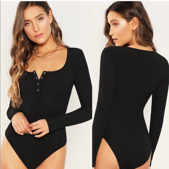 Tops - Black Body Suit